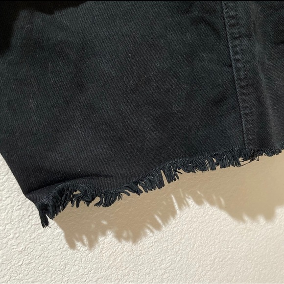 Black Denim Frayed Overall Dress 🔲✨🤍 - Picture 6 of 7